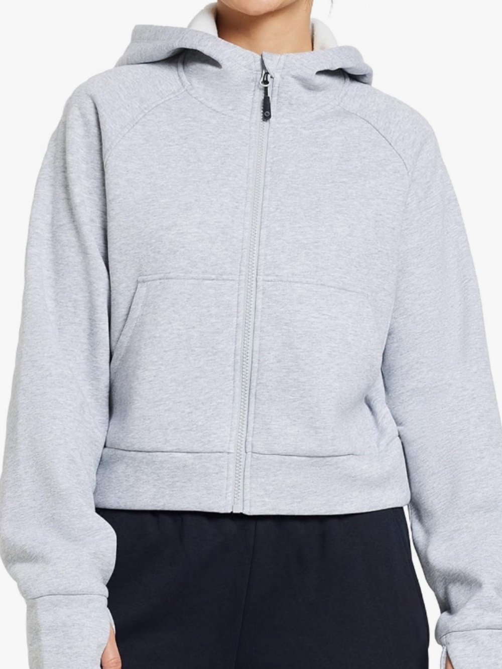 Baleaf Gray Zippered Hooded Sweatshirt
